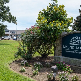 property sign on stone